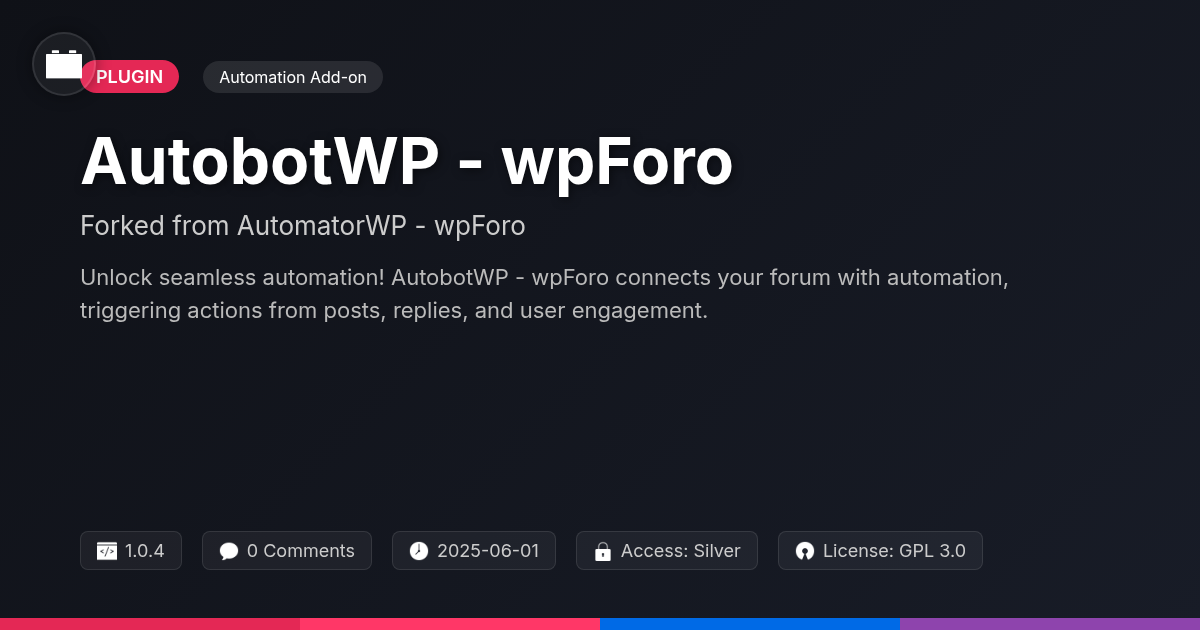 AutobotWP - wpForo forked from AutomatorWP - wpForo AutobotWP - wpForo forked from AutomatorWP - wpForo