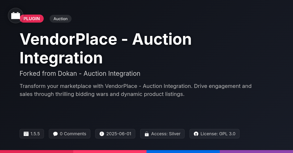VendorPlace - Auction Integration forked from Dokan - Auction Integration VendorPlace - Auction Integration forked from Dokan - Auction Integration