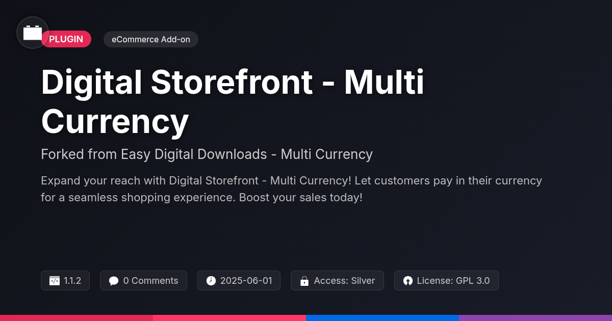 Digital Storefront - Multi Currency forked from Easy Digital Downloads - Multi Currency
