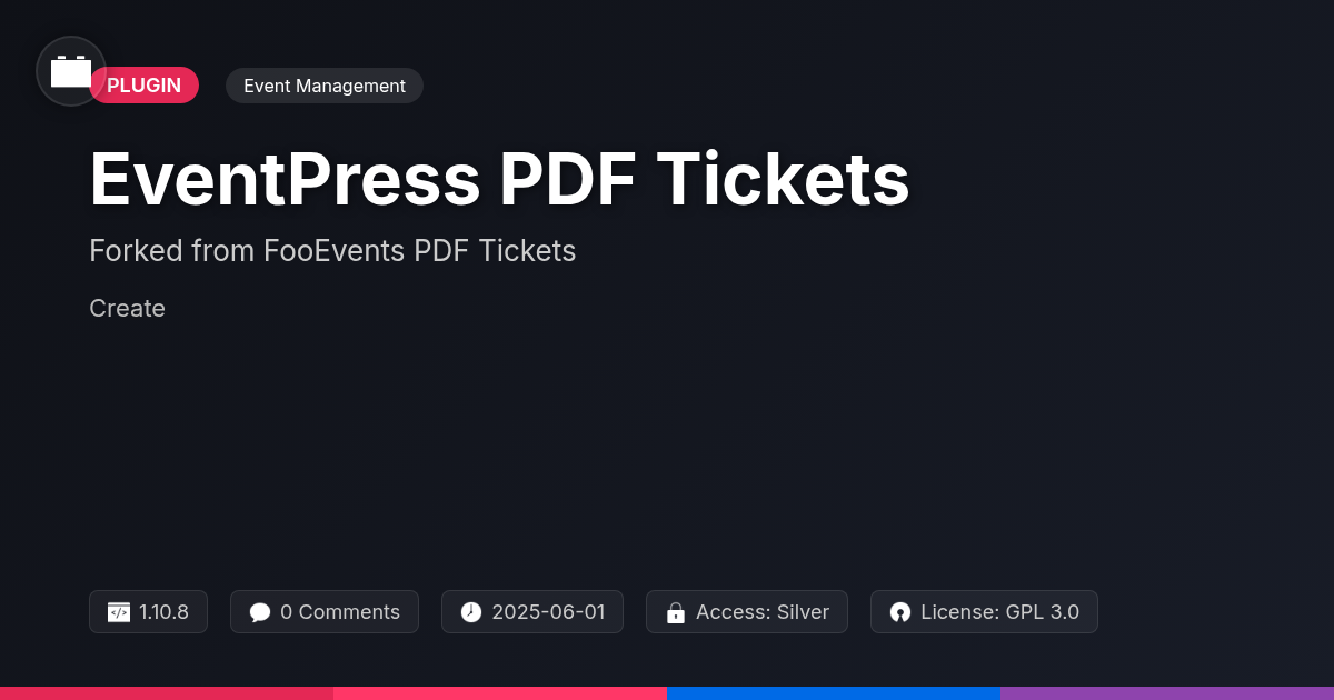 EventPress PDF Tickets forked from FooEvents PDF Tickets EventPress PDF Tickets forked from FooEvents PDF Tickets