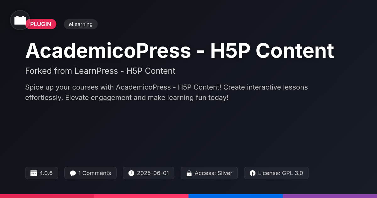 AcademicoPress - H5P Content forked from LearnPress - H5P Content AcademicoPress - H5P Content forked from LearnPress - H5P Content