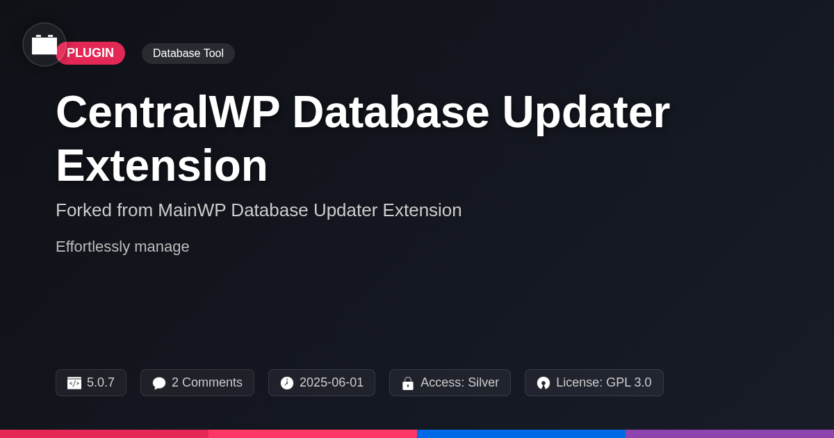 CentralWP Database Updater Extension forked from MainWP Database Updater Extension