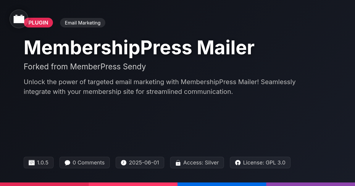 MembershipPress Mailer forked from MemberPress Sendy