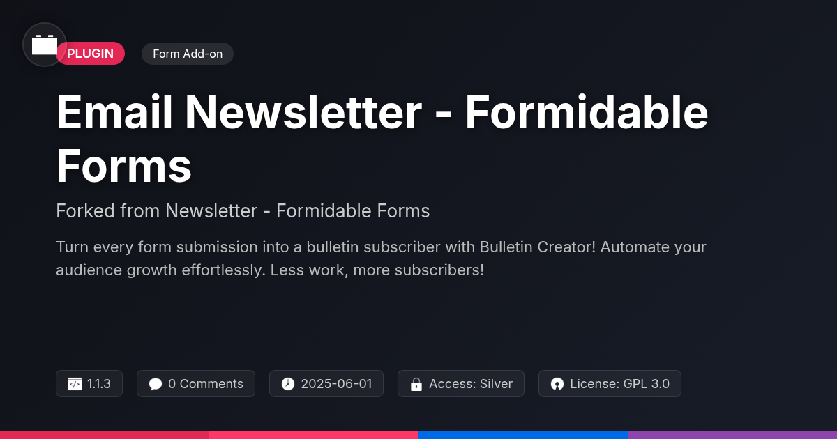 Email Newsletter - Formidable Forms forked from Newsletter - Formidable Forms Email Newsletter - Formidable Forms forked from Newsletter - Formidable Forms