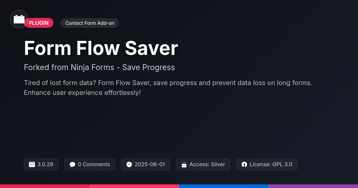 Form Flow Saver forked from Ninja Forms - Save Progress Form Flow Saver forked from Ninja Forms - Save Progress