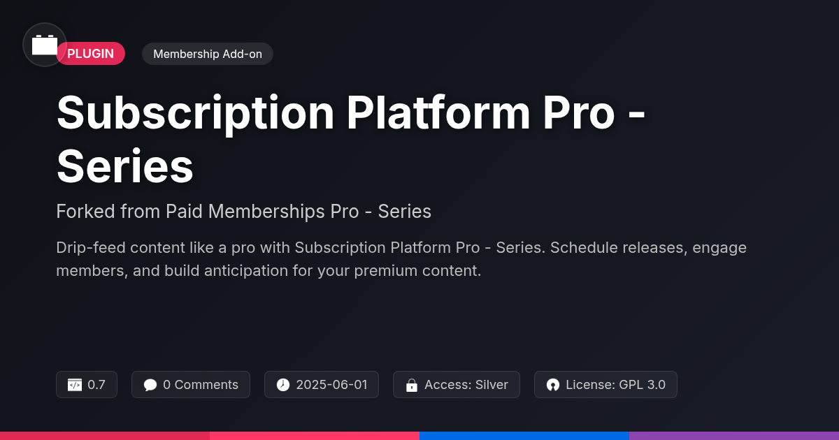 Subscription Platform Pro - Series forked from Paid Memberships Pro - Series Subscription Platform Pro - Series forked from Paid Memberships Pro - Series