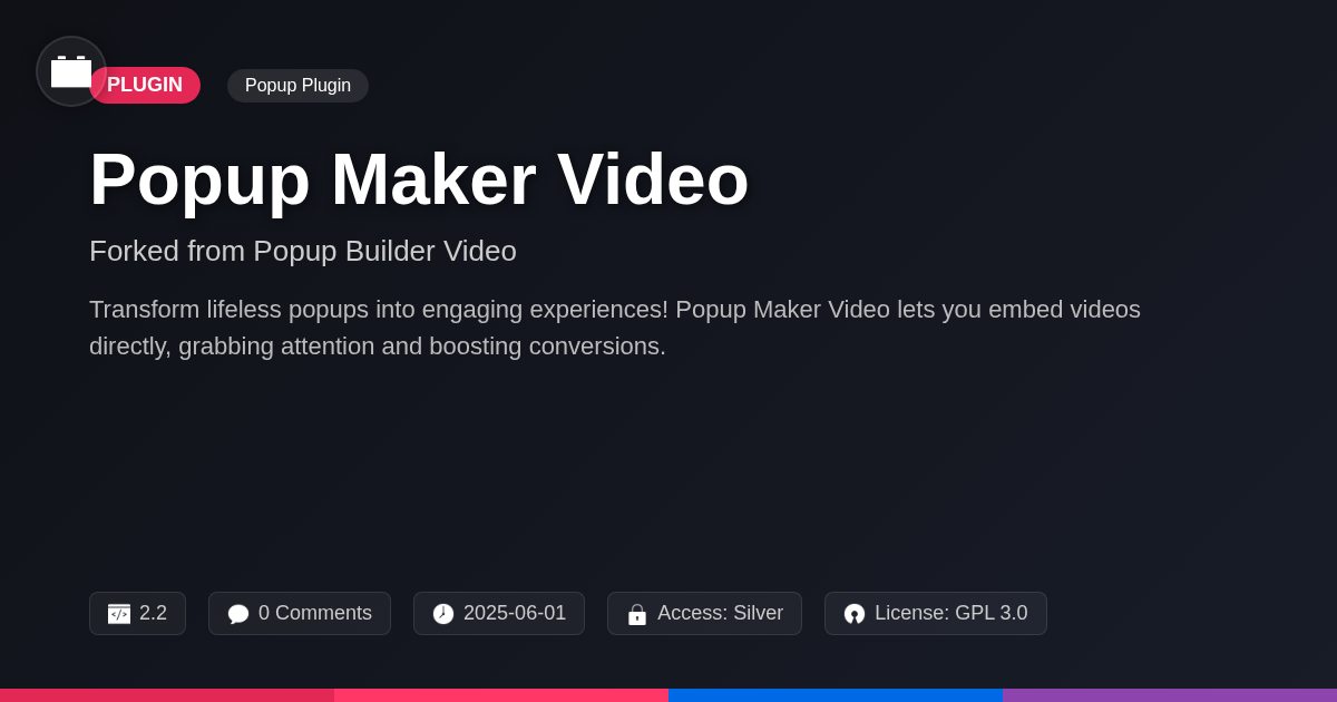 Popup Maker Video forked from Popup Builder Video Popup Maker Video forked from Popup Builder Video