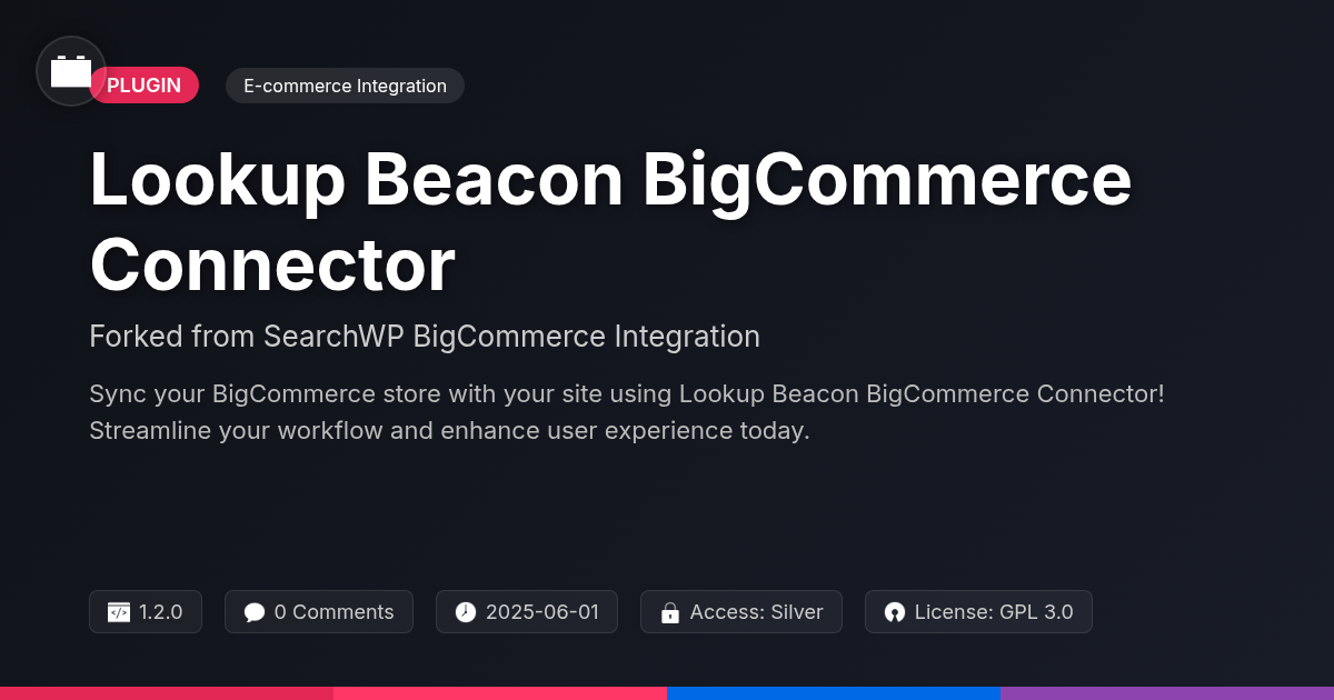 Lookup Beacon BigCommerce Connector forked from SearchWP BigCommerce Integration