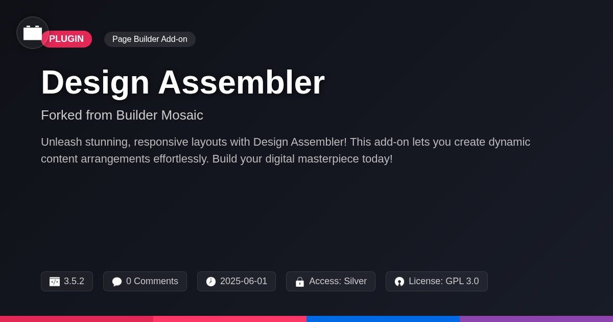 Design Assembler forked from Builder Mosaic Design Assembler forked from Builder Mosaic