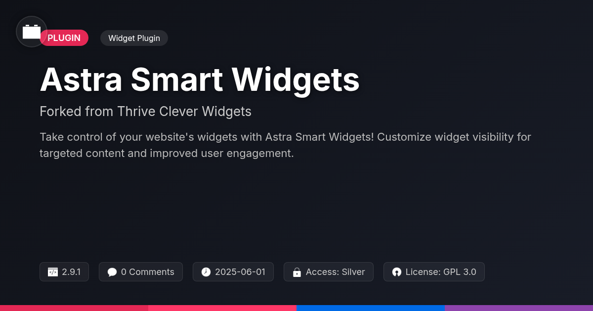 Astra Smart Widgets forked from Thrive Clever Widgets Astra Smart Widgets forked from Thrive Clever Widgets