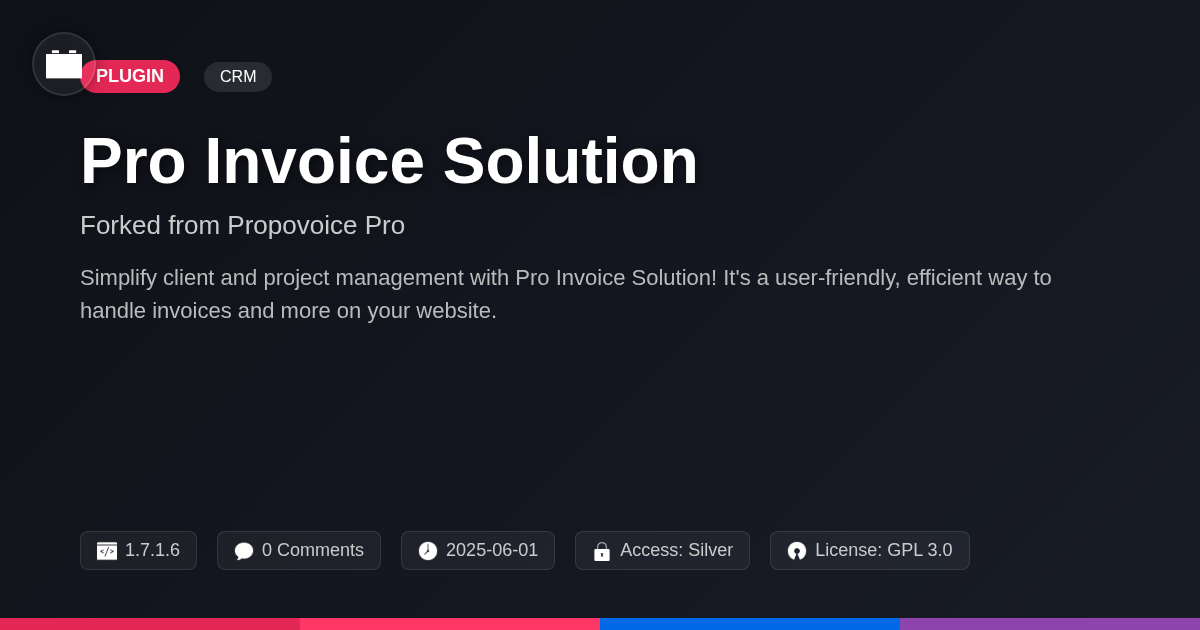 Pro Invoice Solution forked from Propovoice Pro Pro Invoice Solution forked from Propovoice Pro
