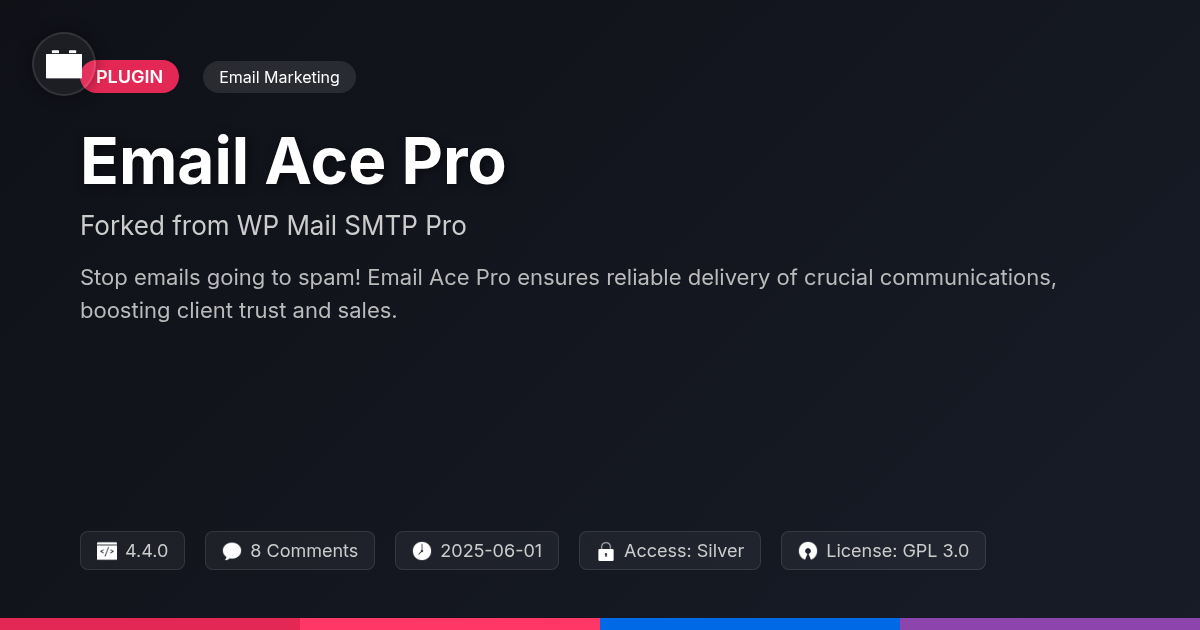 Email Ace Pro forked from WP Mail SMTP Pro Email Ace Pro forked from WP Mail SMTP Pro