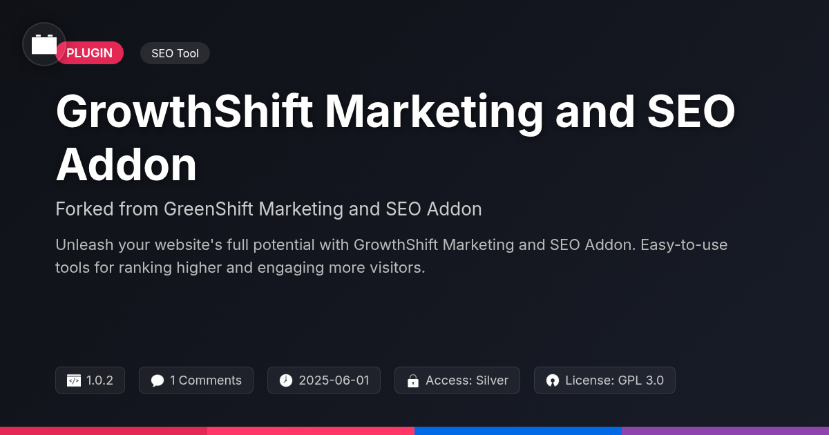 GrowthShift Marketing and SEO Addon forked from GreenShift Marketing and SEO Addon GrowthShift Marketing and SEO Addon forked from GreenShift Marketing and SEO Addon