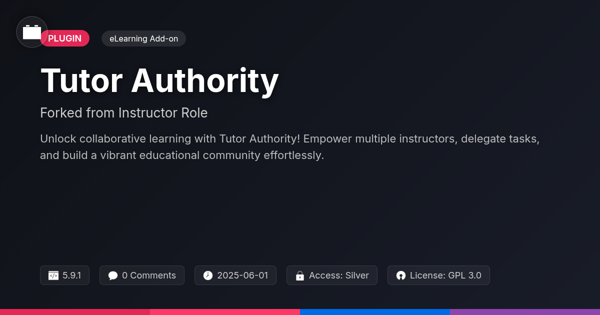 Tutor Authority forked from Instructor Role Tutor Authority forked from Instructor Role
