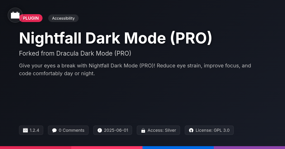 Nightfall Dark Mode (PRO) forked from Dracula Dark Mode (PRO) Nightfall Dark Mode (PRO) forked from Dracula Dark Mode (PRO)