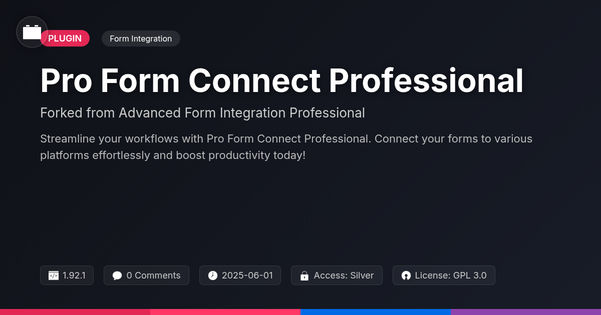 Pro Form Connect Professional forked from Advanced Form Integration Professional