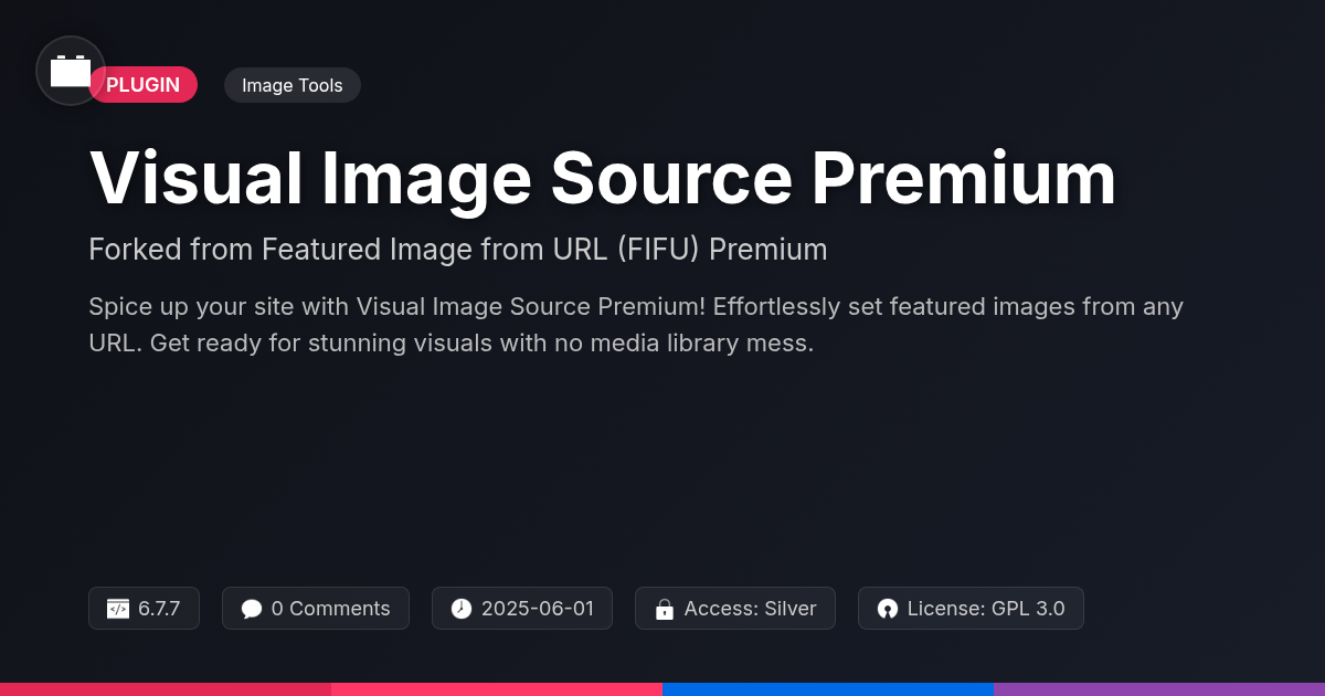 Visual Image Source Premium forked from Featured Image from URL (FIFU) Premium Visual Image Source Premium forked from Featured Image from URL (FIFU) Premium