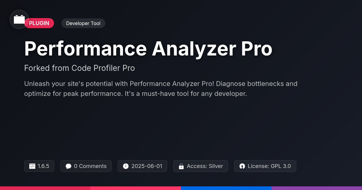 Performance Analyzer Pro forked from Code Profiler Pro Performance Analyzer Pro forked from Code Profiler Pro