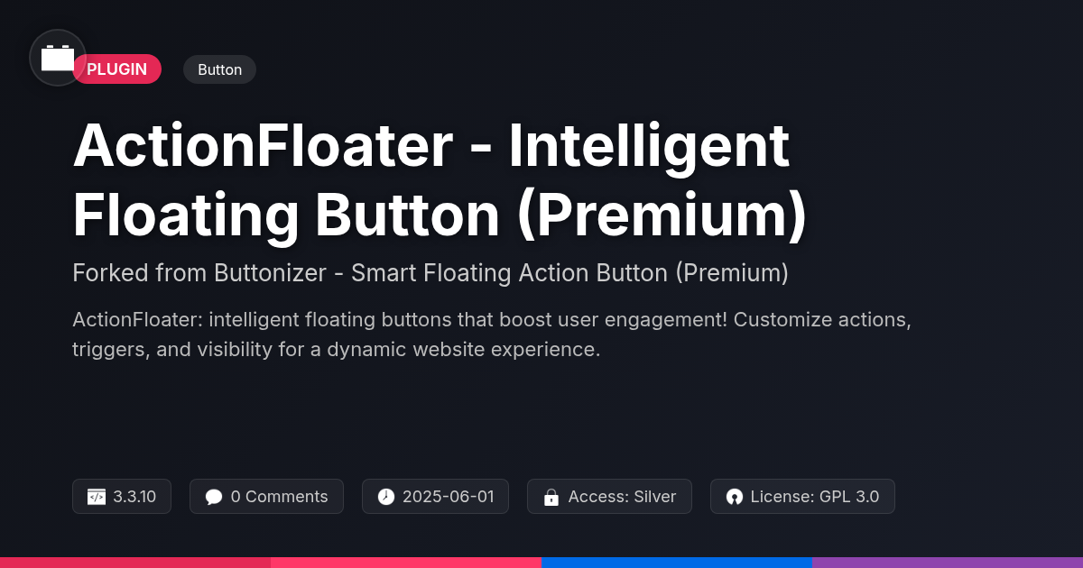 ActionFloater - Intelligent Floating Button (Premium) forked from Buttonizer - Smart Floating Action Button (Premium) ActionFloater - Intelligent Floating Button (Premium) forked from Buttonizer - Smart Floating Action Button (Premium)