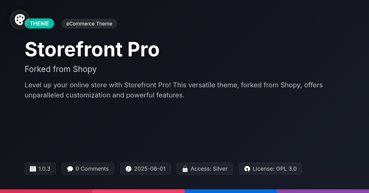 Storefront Pro forked from Shopy