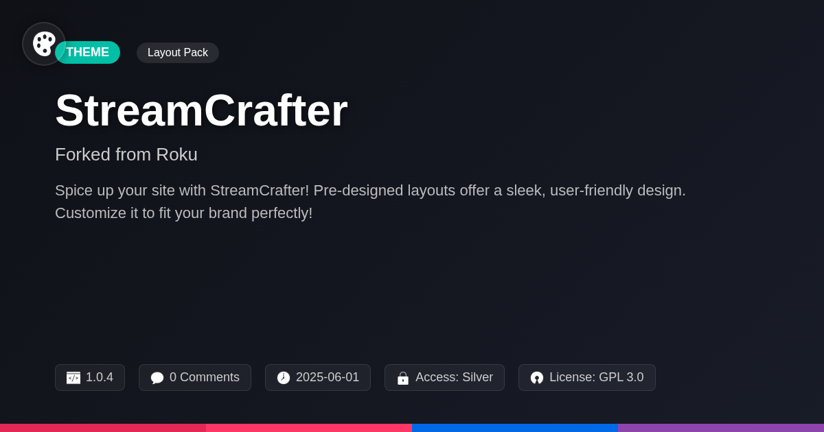 StreamCrafter forked from Roku StreamCrafter forked from Roku