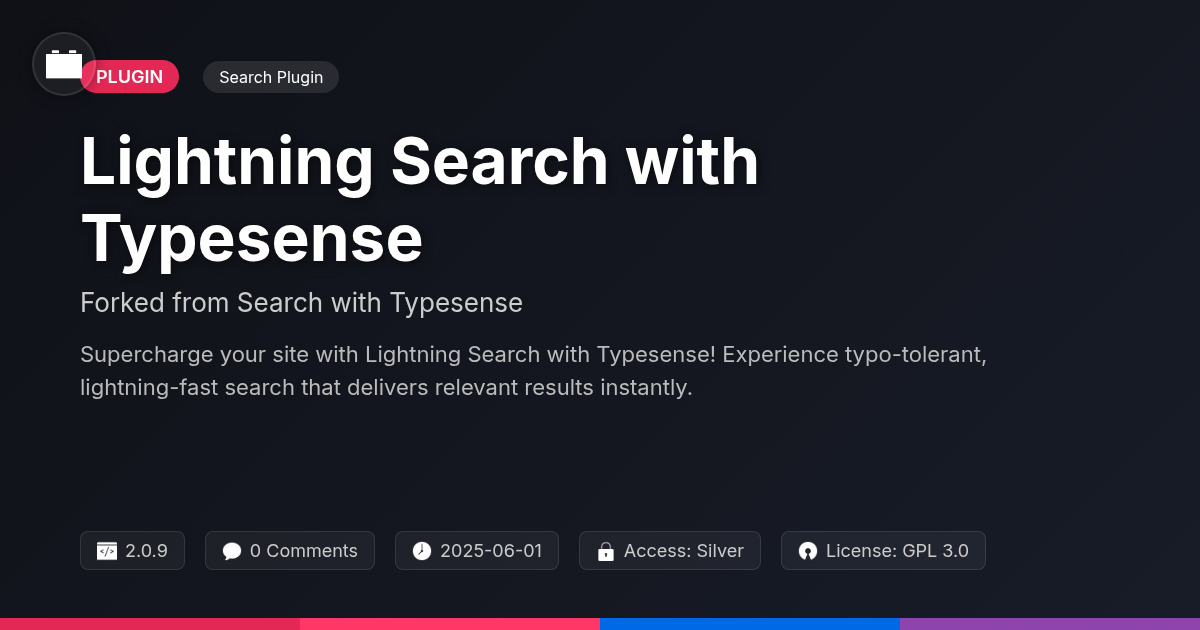 Lightning Search with Typesense forked from Search with Typesense Lightning Search with Typesense forked from Search with Typesense