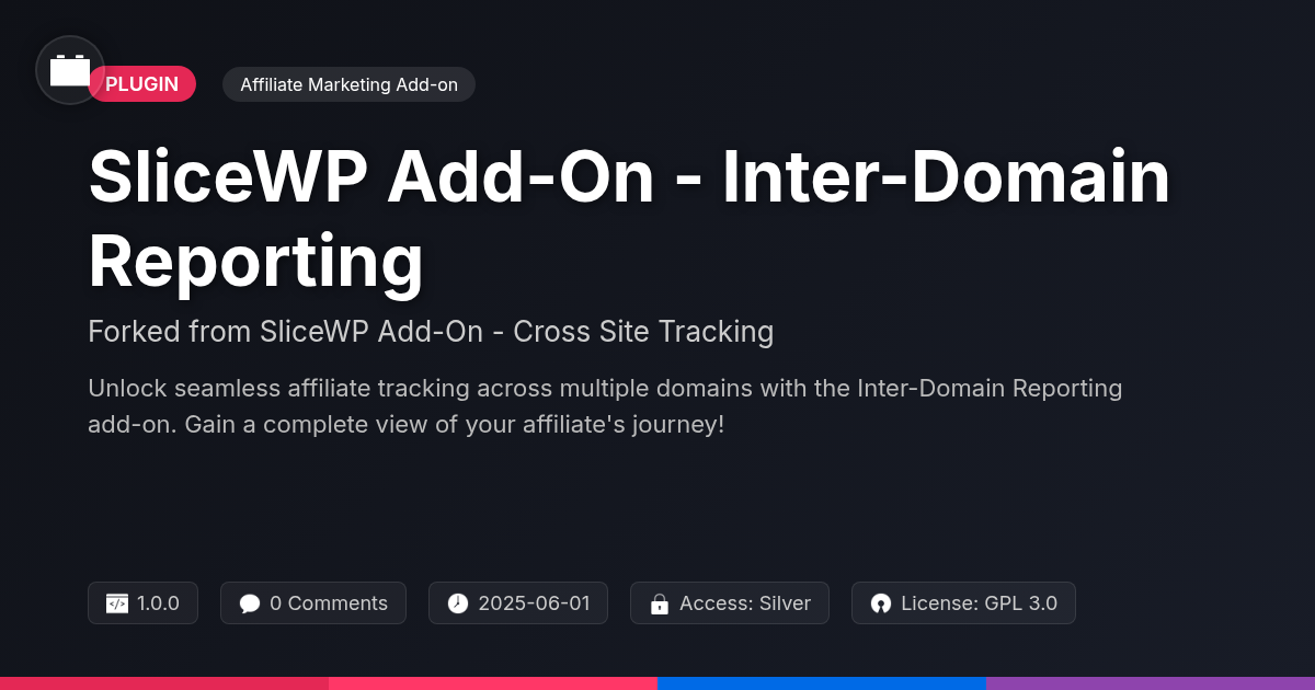 SliceWP Add-On - Inter-Domain Reporting forked from SliceWP Add-On - Cross Site Tracking SliceWP Add-On - Inter-Domain Reporting forked from SliceWP Add-On - Cross Site Tracking