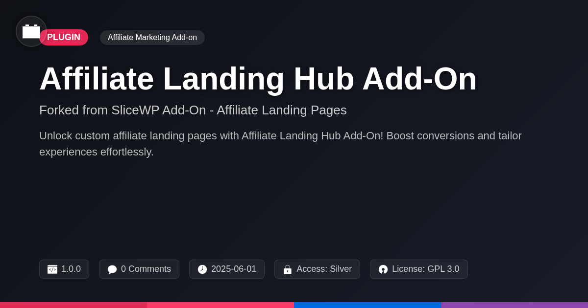 Affiliate Landing Hub Add-On forked from SliceWP Add-On - Affiliate Landing Pages Affiliate Landing Hub Add-On forked from SliceWP Add-On - Affiliate Landing Pages