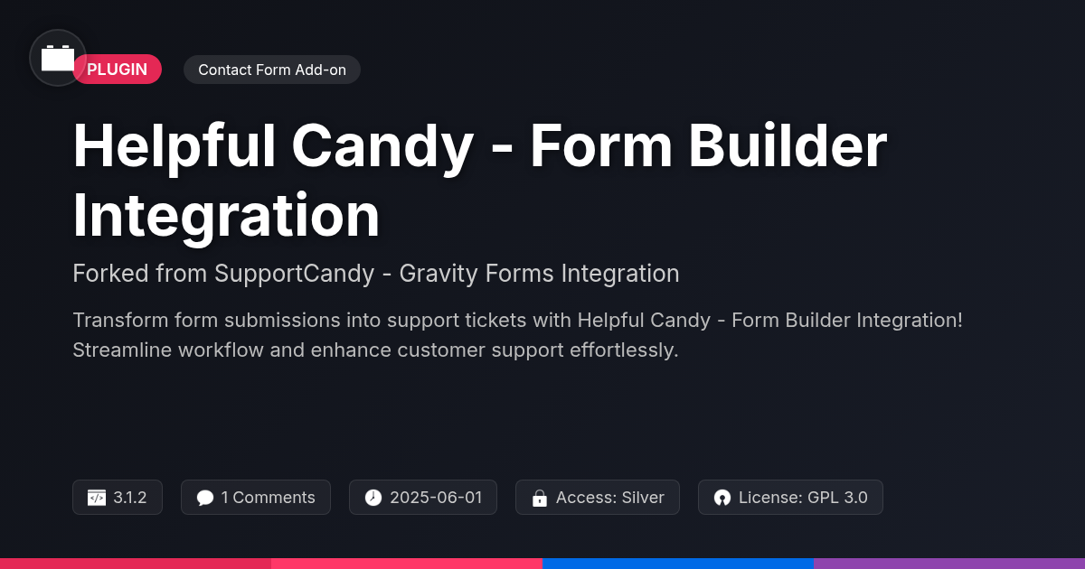 Helpful Candy - Form Builder Integration forked from SupportCandy - Gravity Forms Integration Helpful Candy - Form Builder Integration forked from SupportCandy - Gravity Forms Integration