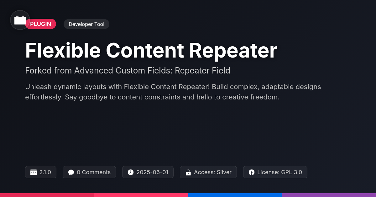 Flexible Content Repeater forked from Advanced Custom Fields: Repeater Field