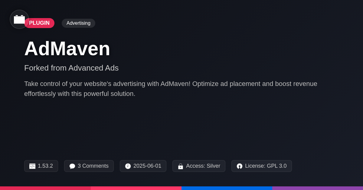 AdMaven forked from Advanced Ads AdMaven forked from Advanced Ads