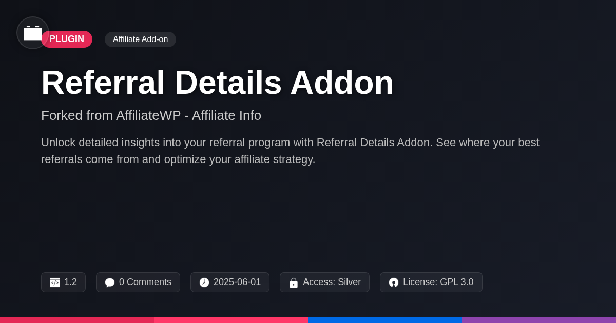 Referral Details Addon forked from AffiliateWP - Affiliate Info Referral Details Addon forked from AffiliateWP - Affiliate Info