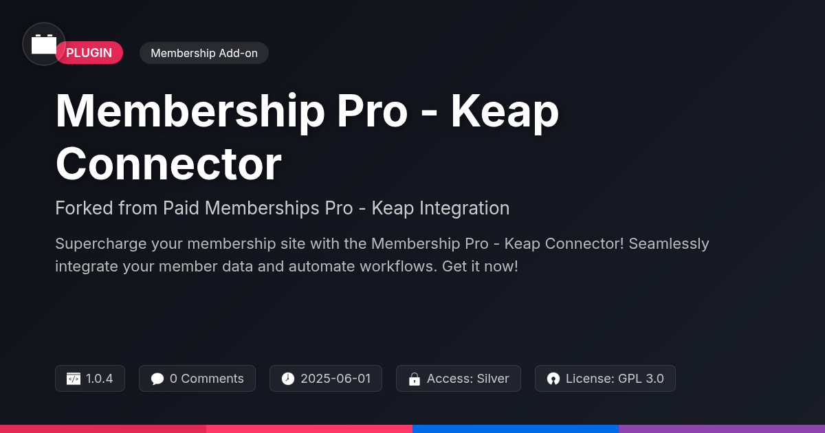 Membership Pro - Keap Connector forked from Paid Memberships Pro - Keap Integration Membership Pro - Keap Connector forked from Paid Memberships Pro - Keap Integration