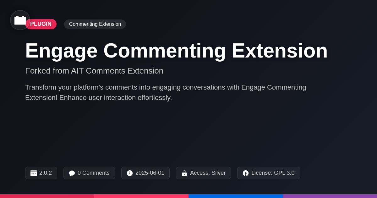 Engage Commenting Extension forked from AIT Comments Extension Engage Commenting Extension forked from AIT Comments Extension