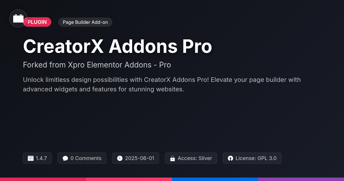 CreatorX Addons Pro forked from Xpro Elementor Addons - Pro CreatorX Addons Pro forked from Xpro Elementor Addons - Pro