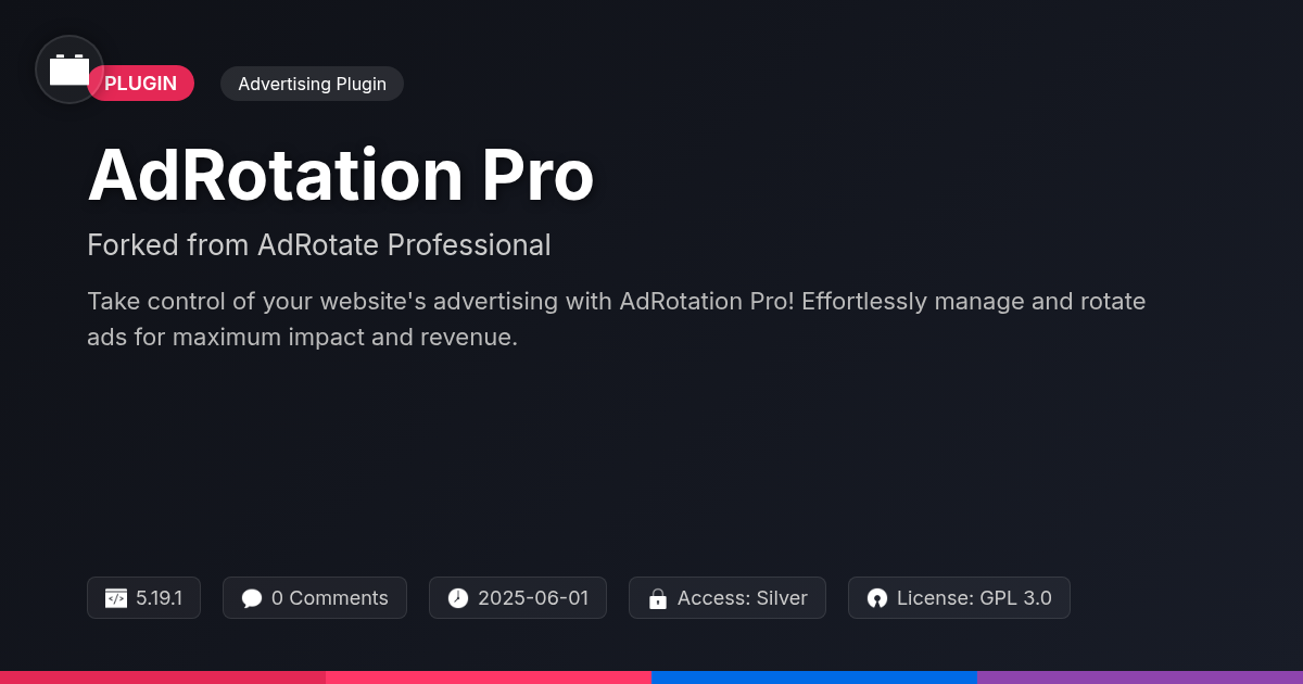 AdRotation Pro forked from AdRotate Professional AdRotation Pro forked from AdRotate Professional