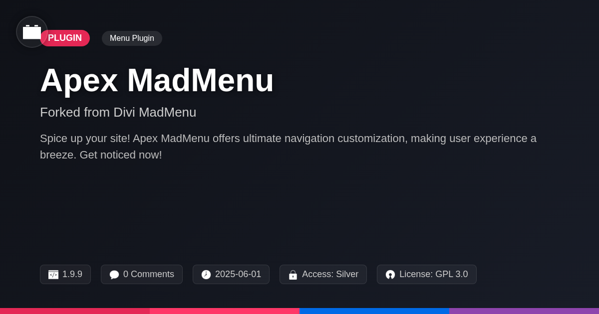 Apex MadMenu forked from Divi MadMenu Apex MadMenu forked from Divi MadMenu