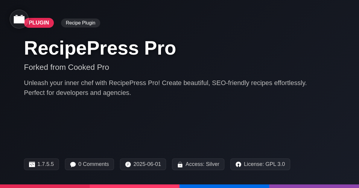 RecipePress Pro forked from Cooked Pro RecipePress Pro forked from Cooked Pro